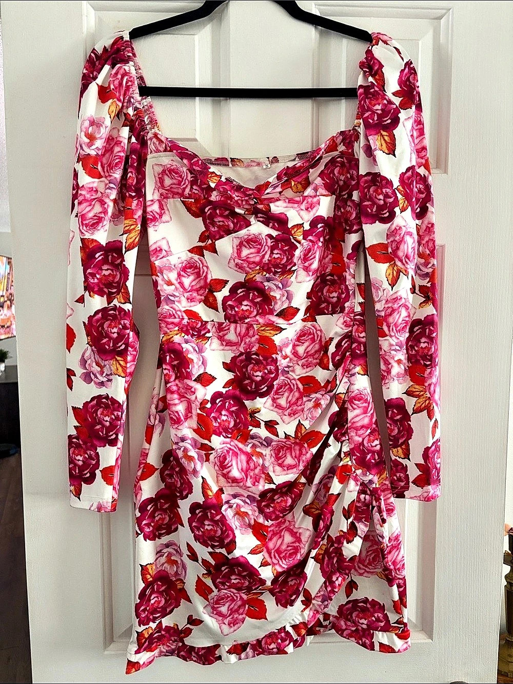 House of CB Sancia Floral Print Long Sleeve Minidress